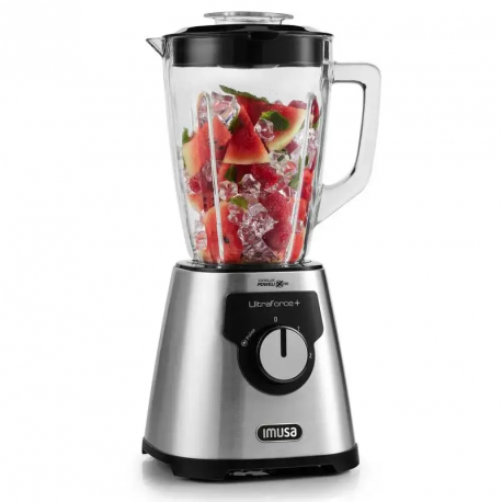 Licuadora Imusa Ultraforce Plus Vaso Vidrio 2 Litros, Gris