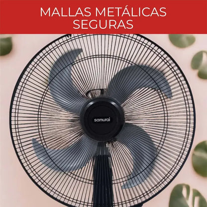 Ventilador Samurai Turbometallic Pedestal , Negro
