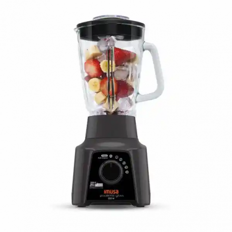 Licuadora Imusa Powermix Glass 5V, Negro