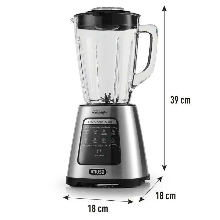 Licuadora Imusa Ultraforce Automatica, Gris/Negro