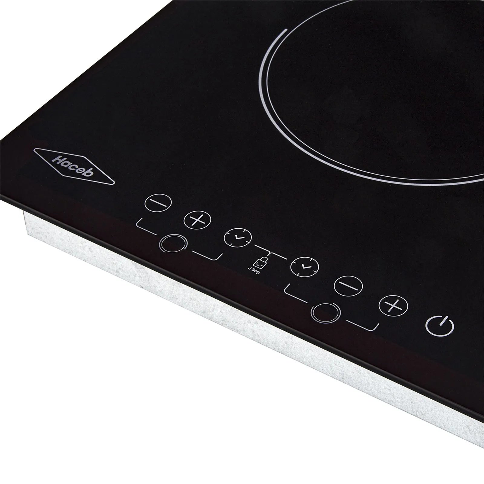 Estufa de empotrar Vitrocerámica negra 30 cm eléctrica 220V Haceb