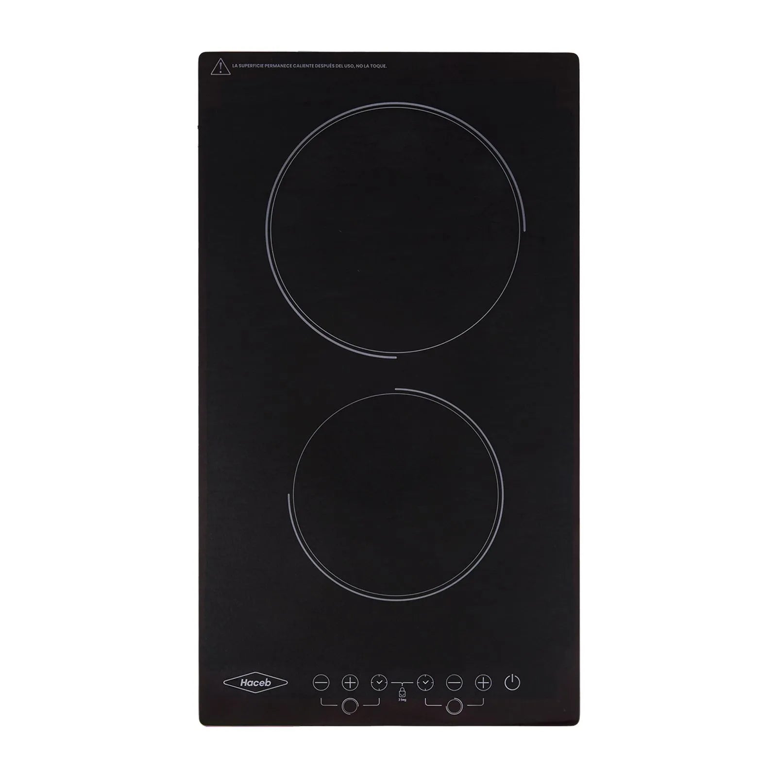 Estufa de empotrar Vitrocerámica negra 30 cm eléctrica 220V Haceb