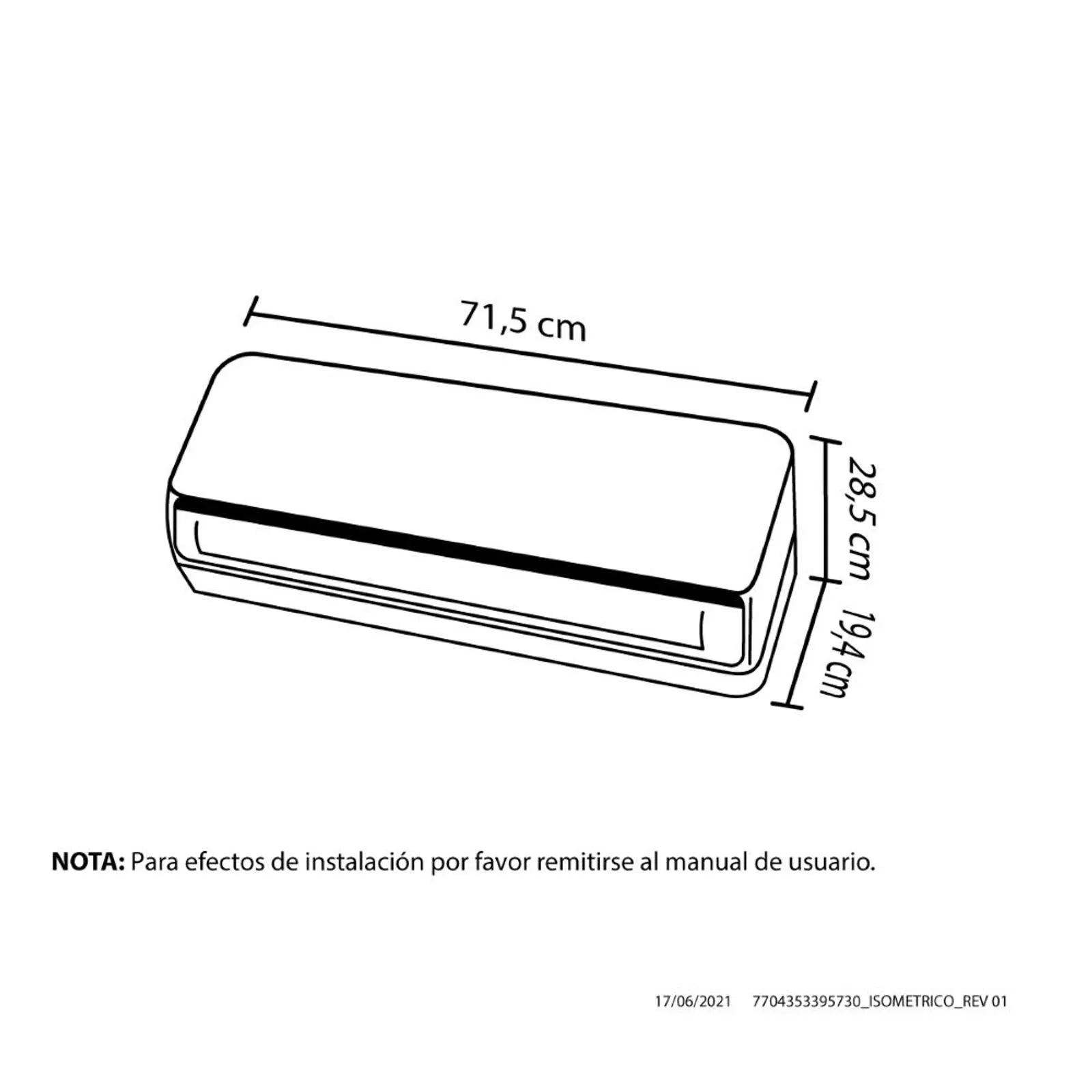 Aire Acondicionado On - Off Haceb 9.000 BTU 110V