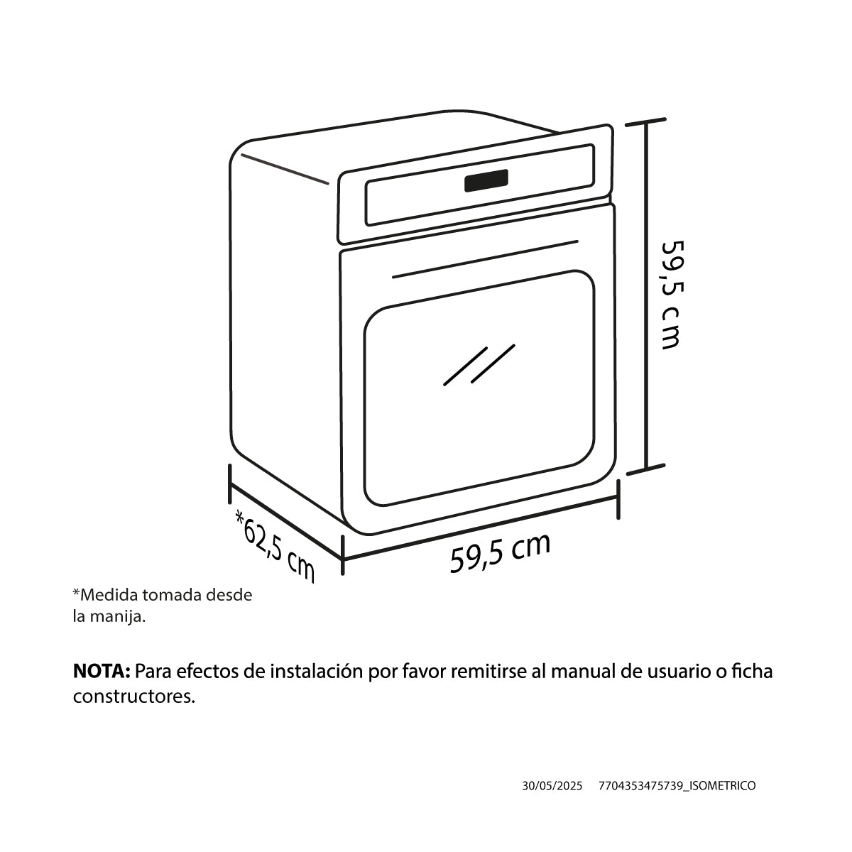 Horno Eléctrico Digital Haceb de 60cm, Negro