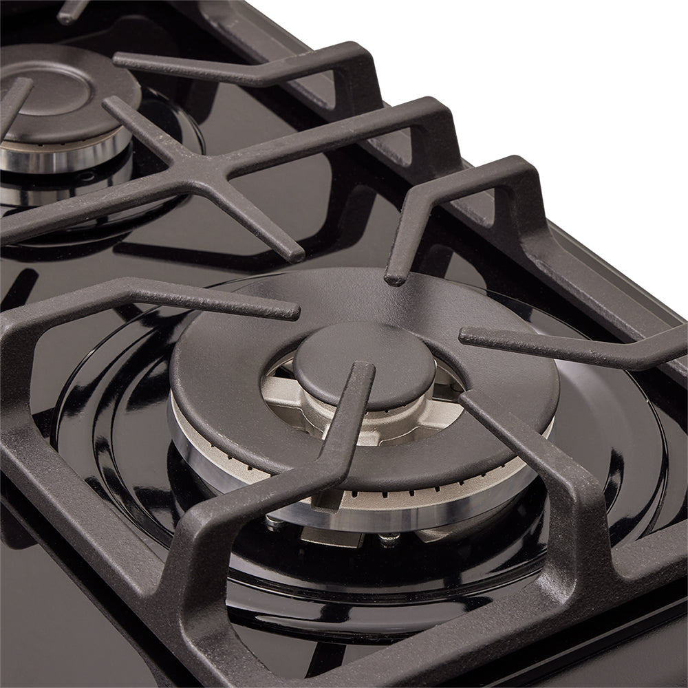 Estufa de Piso en Cristal Haceb de 60 cm Gas Propano, Negro