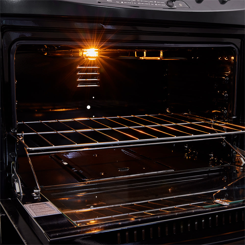 Estufa de Piso en Cristal Haceb de 60 cm Gas Propano, Negro