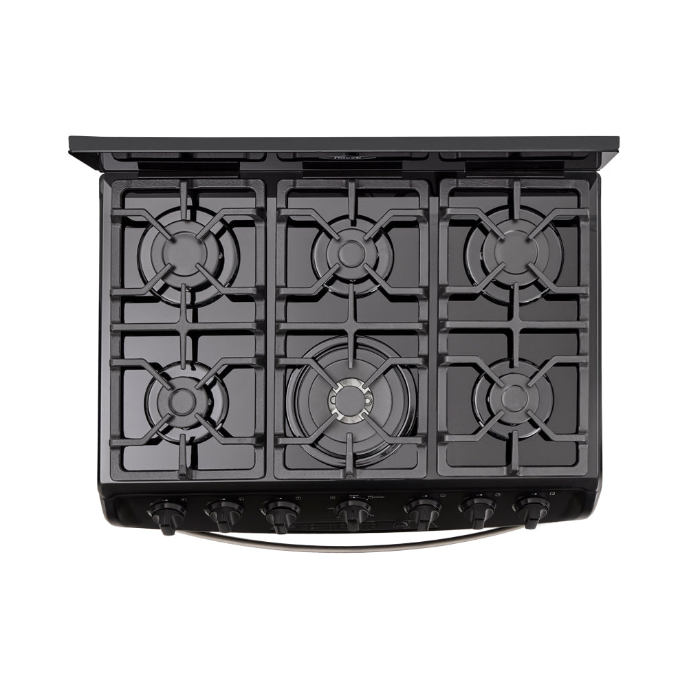 Estufa De Piso En Cristal Haceb De 76 Cm Gas Propano, Negro