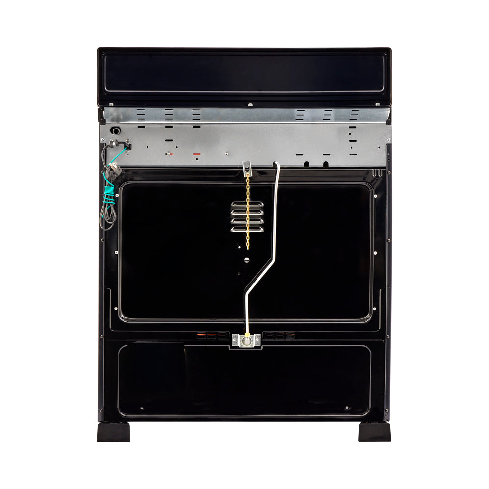 Estufa De Piso En Cristal Haceb De 76 Cm Gas Propano, Negro