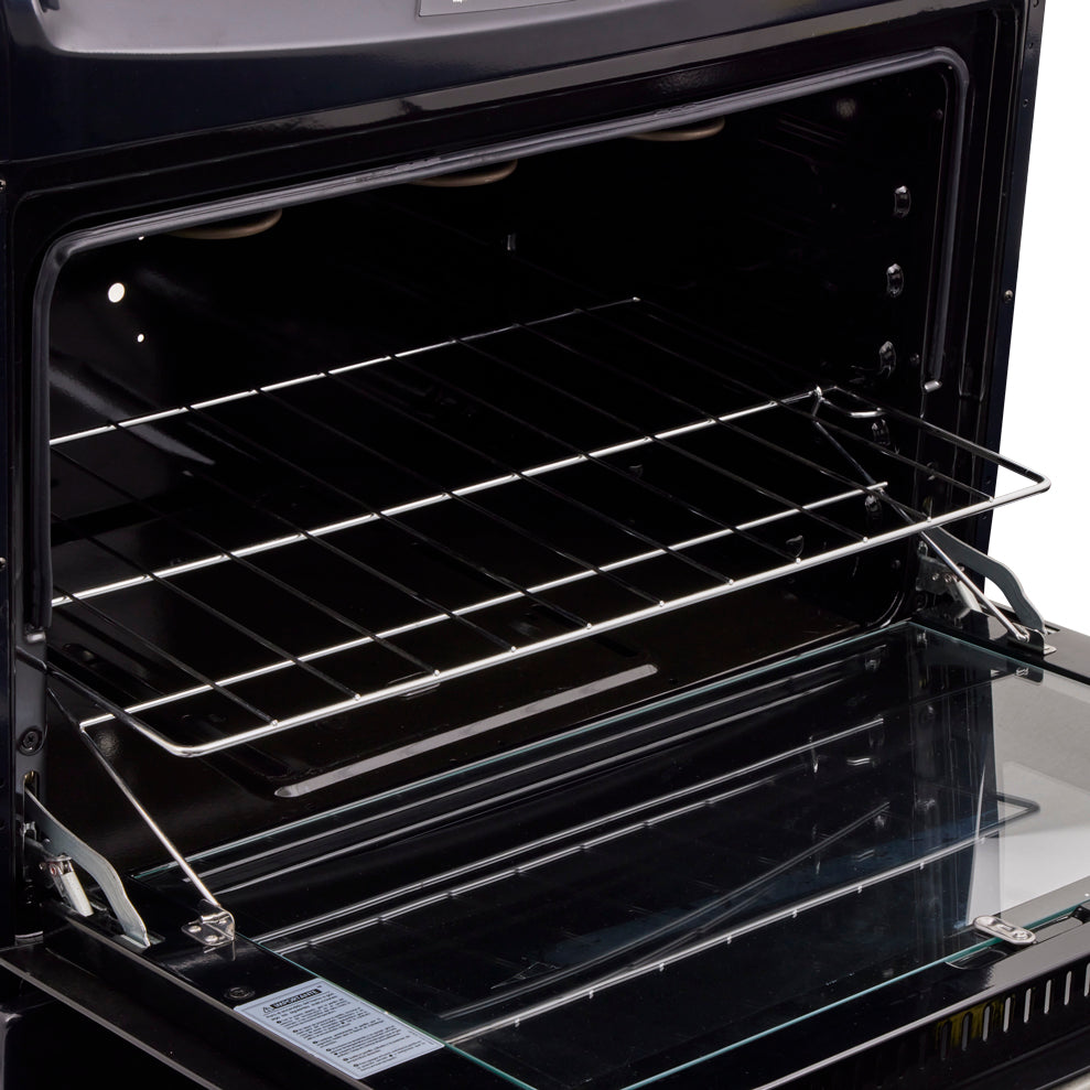 Estufa De Piso En Cristal Haceb De 76 Cm Gas Propano, Negro