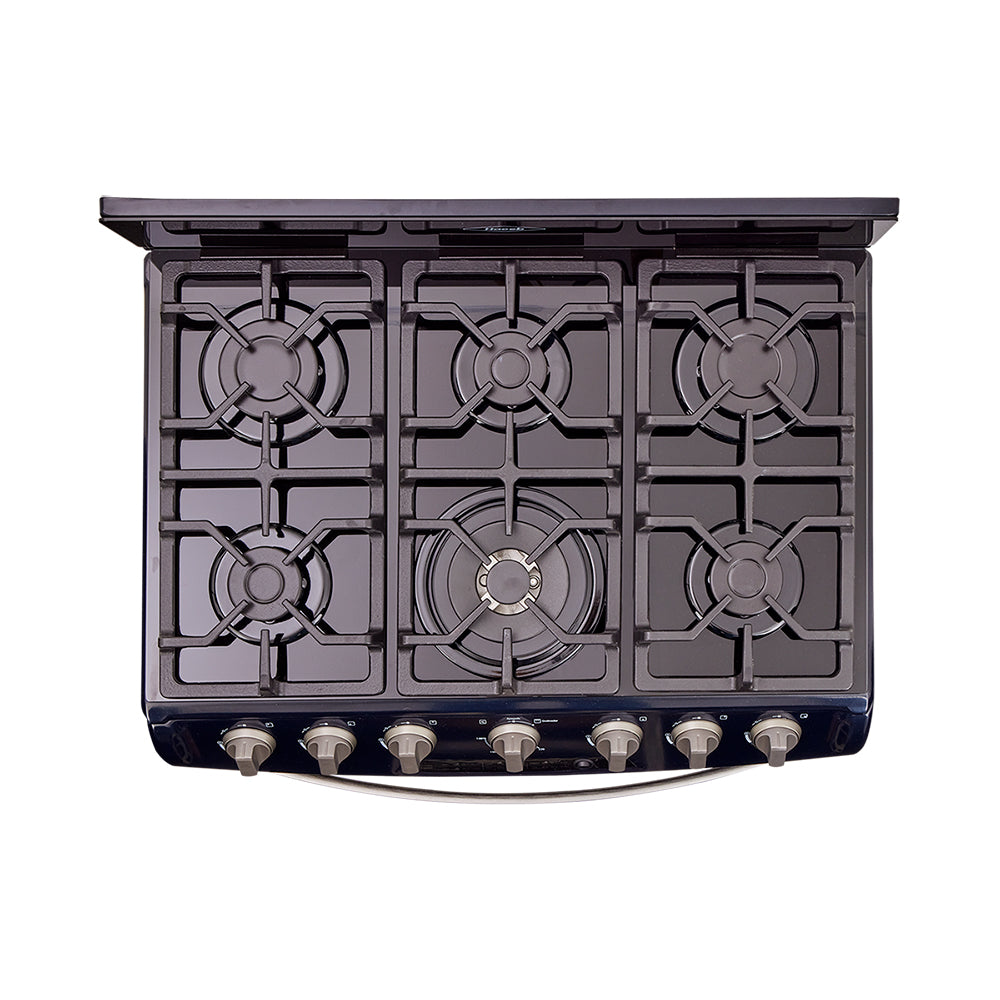 Estufa De Piso En Cristal Haceb De 76 Cm Gas Natural, Azul