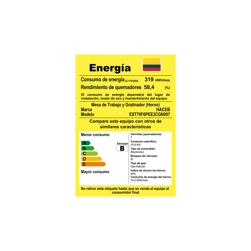 Estufa De Piso En Cristal Haceb De 76 Cm Gas Natural, Azul
