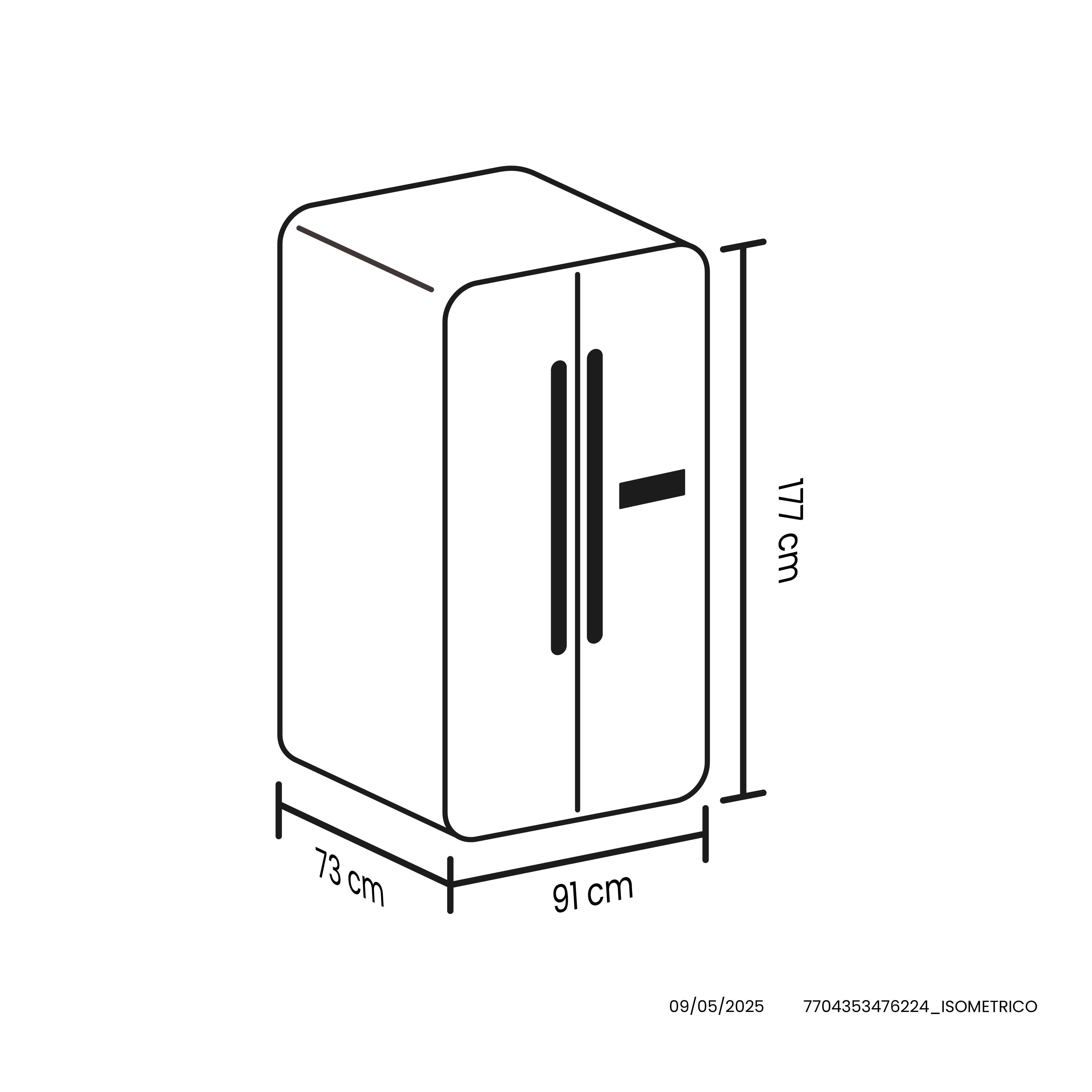 Nevecón Haceb 563 Litros Manija Externa Panel Digital