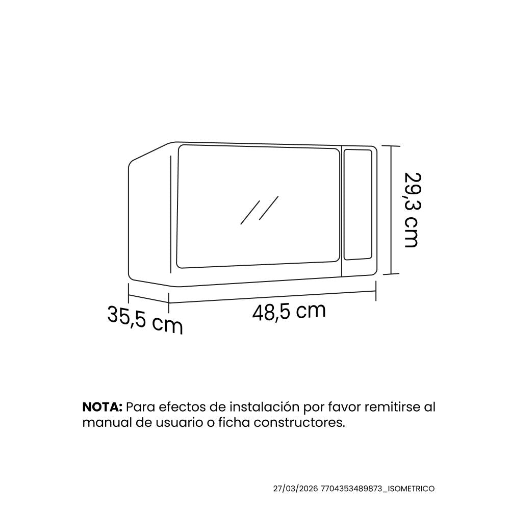 Horno Microondas Haceb 25 Litros Con Grill, Negro