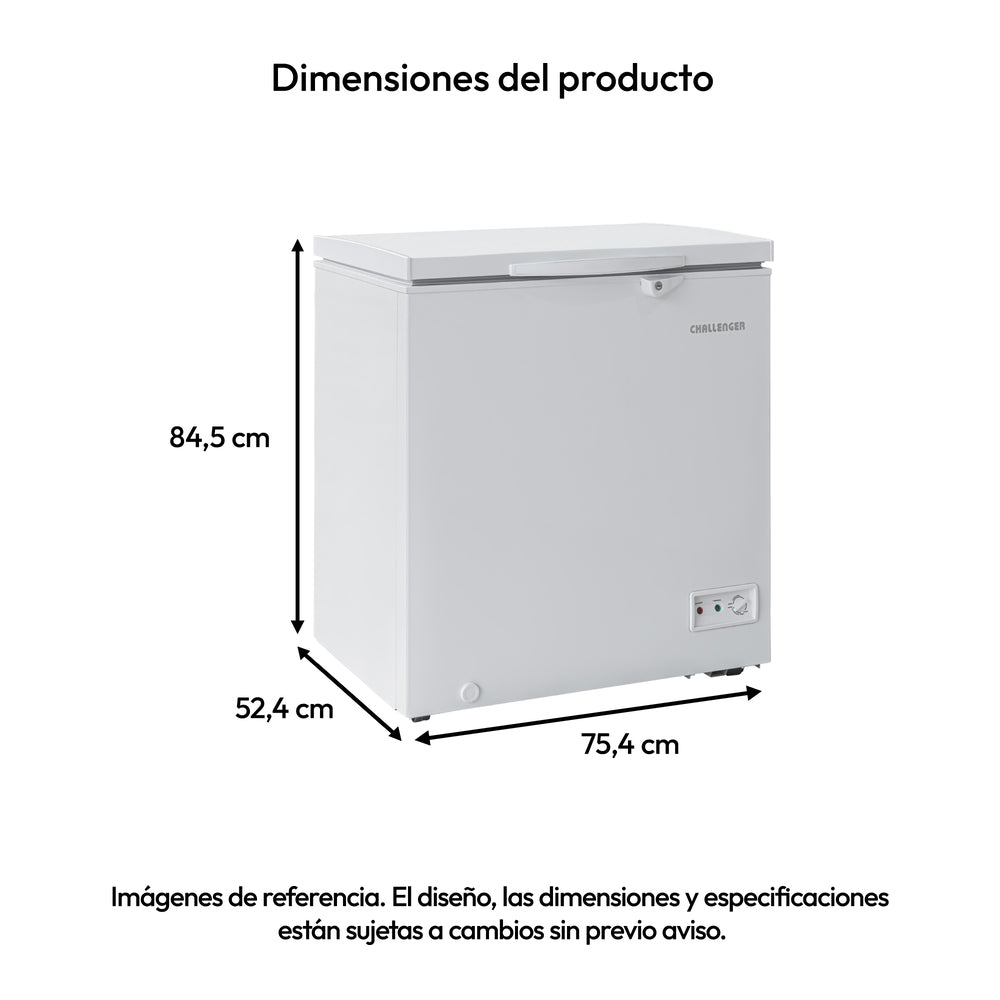 Congelador Horizontal 152 Lts Challenger , Color Blanco