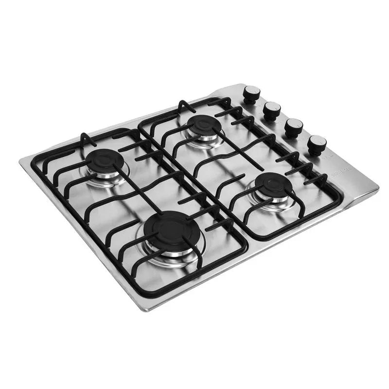Estufa Empotrar Inox 4 Puestos 58.5cm Gas Natural Challenger Sp5040