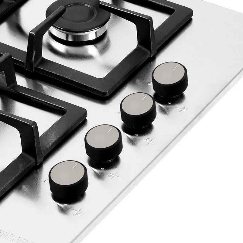 Estufa Empotrar Inox 4 Puestos 52cm Gas Natural Challenger Sp5240