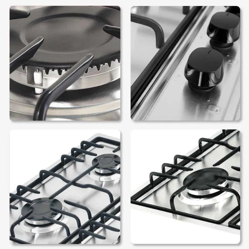 Estufa Empotrar Inox 4 Puestos 65cm Gas Natural Challenger Ss6640
