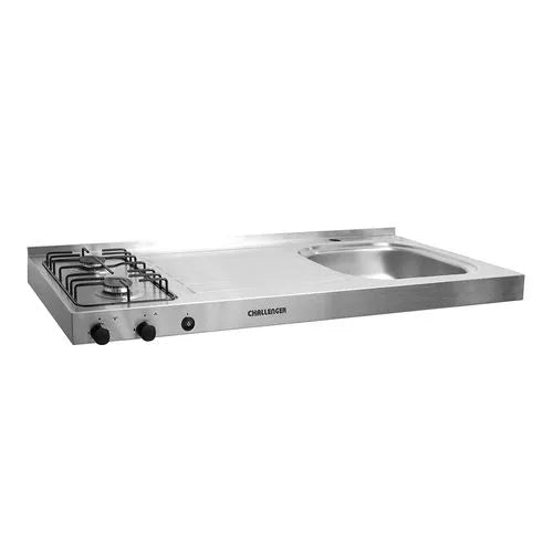 Mesón En Acero Inoxidable, Lavaplatos Derecho de 120 cm 