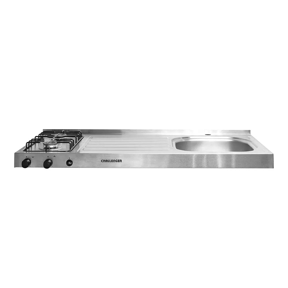 Mesón En Acero Inoxidable, Lavaplatos Derecho de 120 cm 