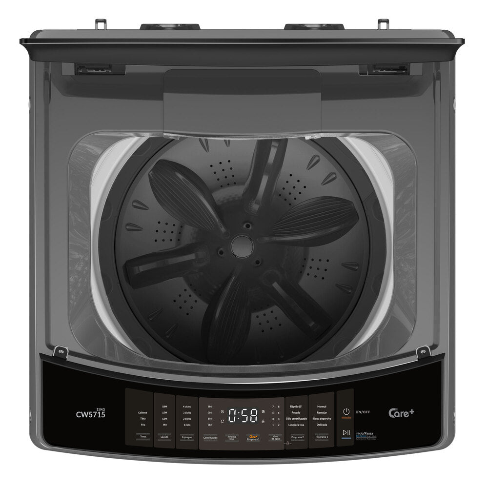 Lavadora Automática 15 Kg - De 33 Lb Challenger, Color Gris