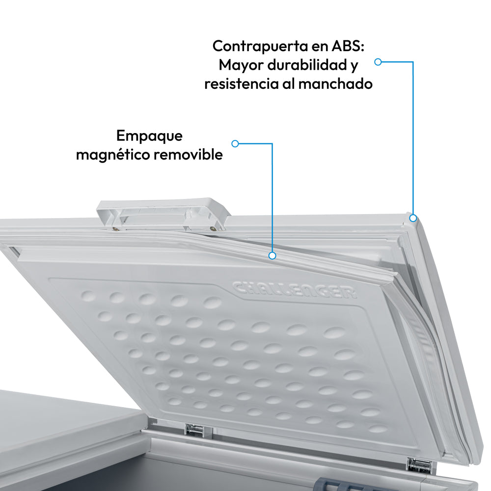 Congelador Horizontal 387 Lts Challenger, Color Blanco
