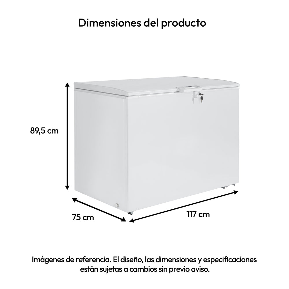 Congelador Horizontal 387 Lts Challenger, Color Blanco