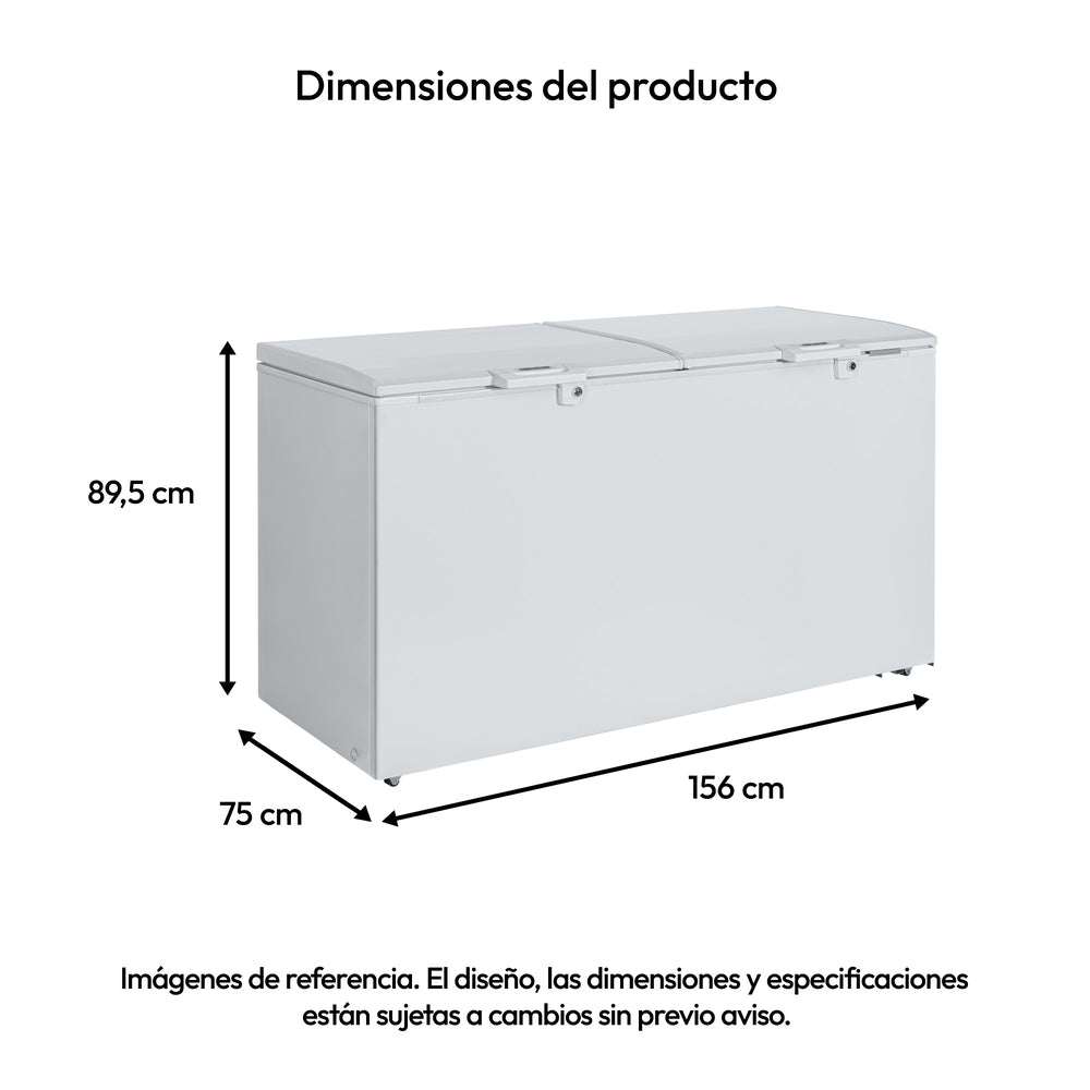 Congelador Horizontal 535 Lts Challenger, Color Blanco