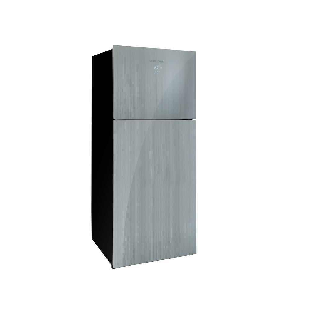 Nevera No Frost Silver Brush Panel Digital 360 Lts Challenger, Color Plata
