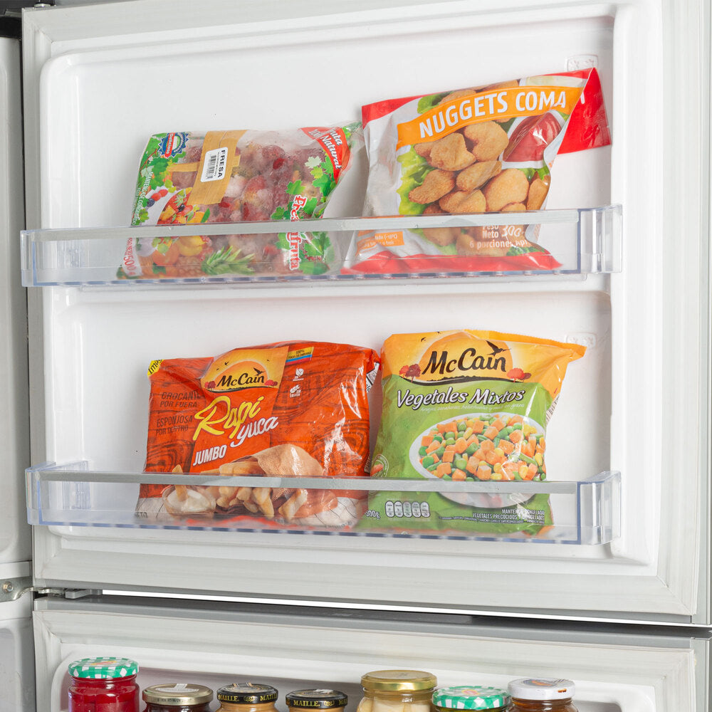 Nevera No Frost Silver Brush Panel Digital 360 Lts Challenger, Color Plata