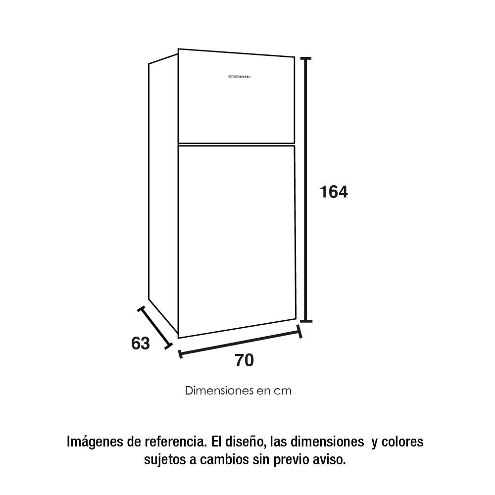 Nevera No Frost Golden Sand Panel Digital 360 Lts Challenger, Color Dorado