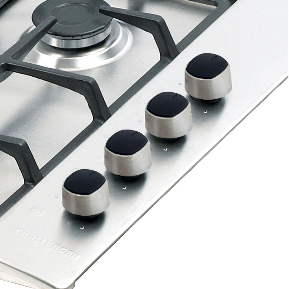 Estufa De Empotrar Challenger 4 Puestos Gas Natural, Plateado
