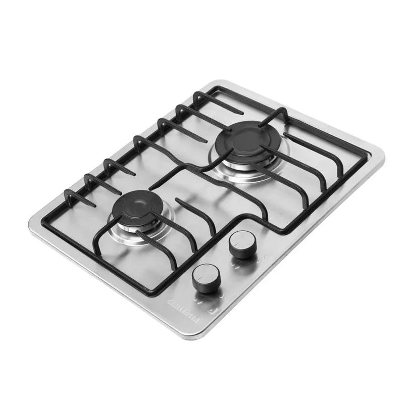 Estufa Empotrar Inox 2 Puestos 35 Cm Gas Natural Challenger Sp6220