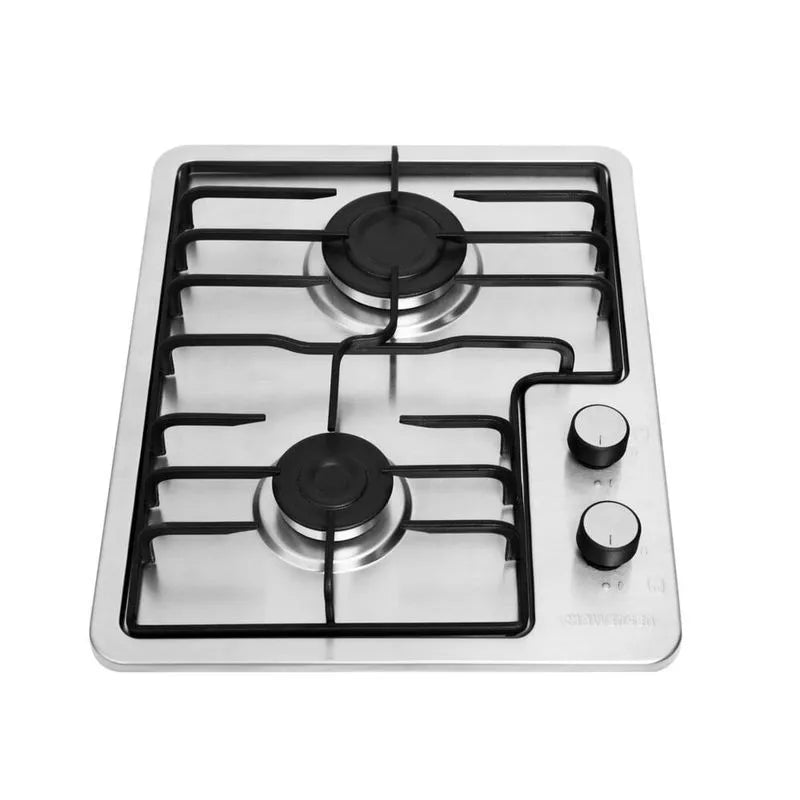 Estufa Empotrar Inox 2 Puestos 35 Cm Gas Natural Challenger Sp6220