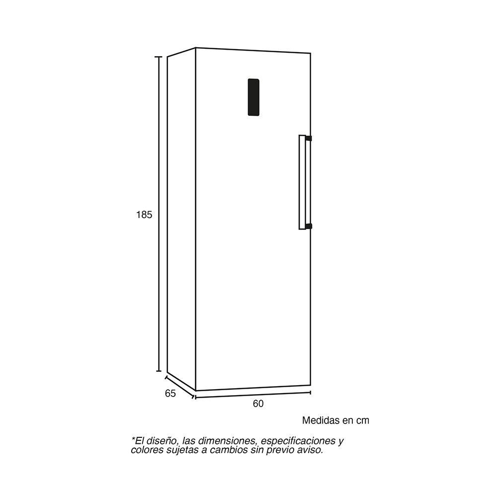 Congelador Vertical Twin 274 Lts Challenger, Color Gris