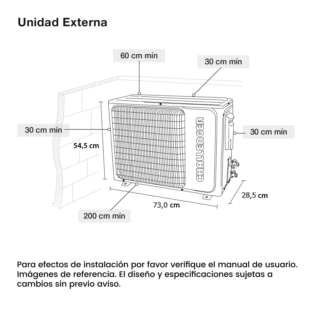 Aire Acondicionado Inverter 9000 Btu 220v  Challenger, Color Blanco