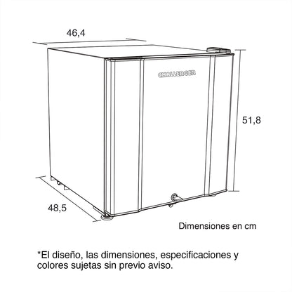 Minibar De 50.5 Lts Challenger, Color Gris