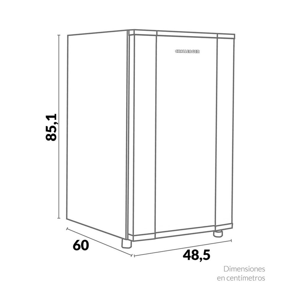 Minibar De 121 Lts Challenger, Color Gris