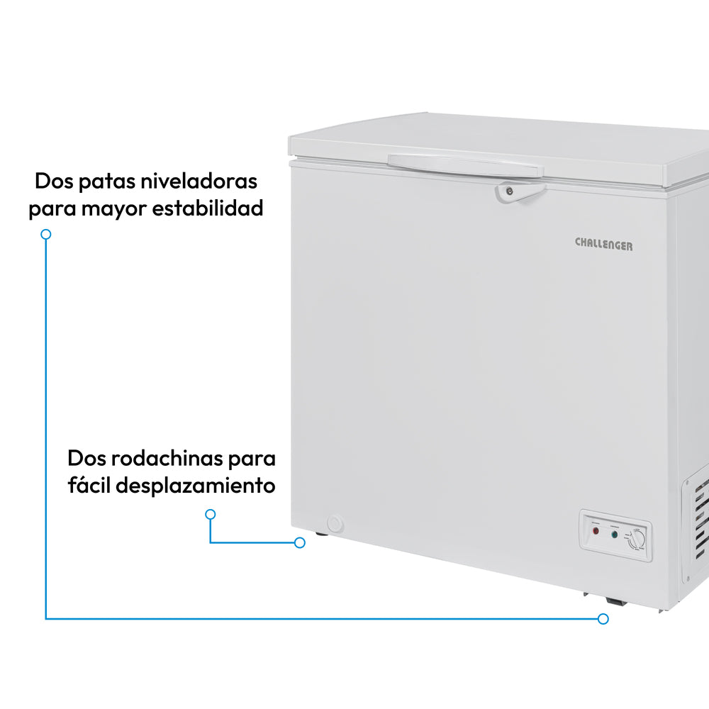 Congelador Horizontal 198 Lts Challenger, Color Blanco