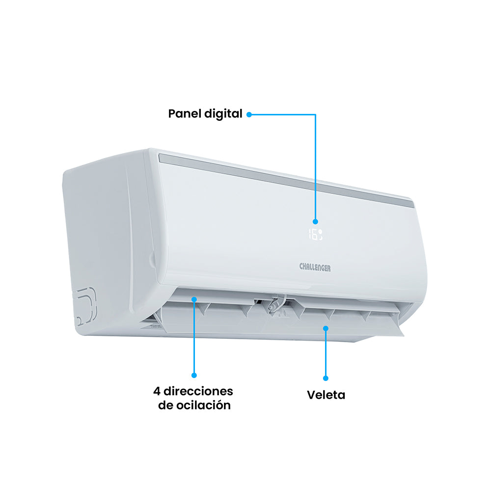 Aire Acondicionado ON/OFF Challenger 9000 BTU, Blanco