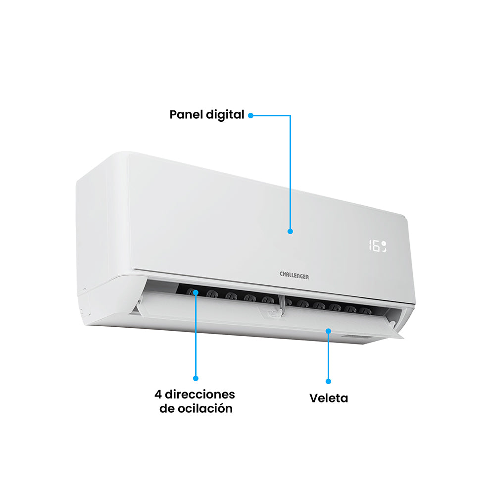 Aire Acondicionado ON/OFF Challenger 12000 BTU 115V, Blanco