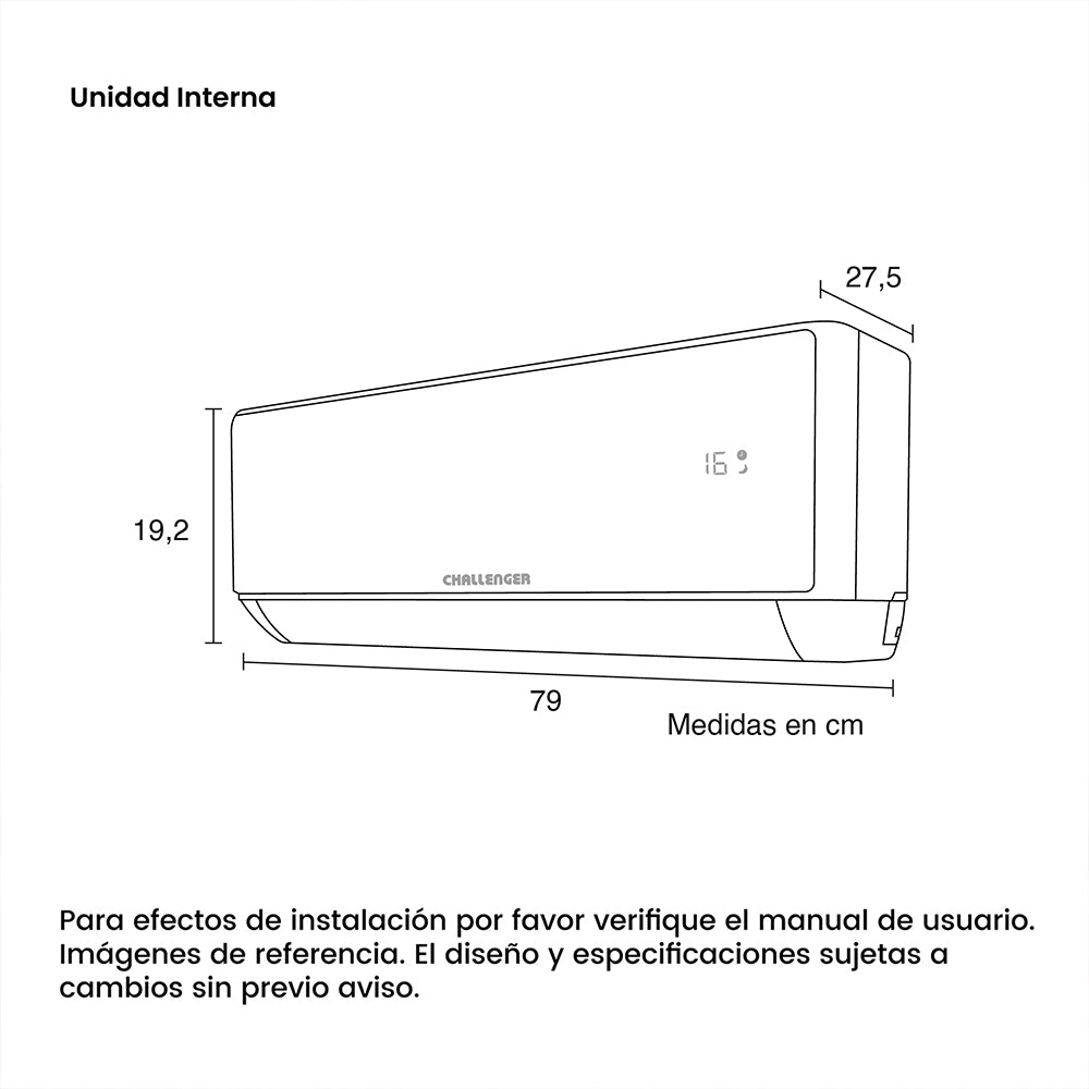 Aire Acondicionado ON/OFF Challenger 12000 BTU 115V, Blanco