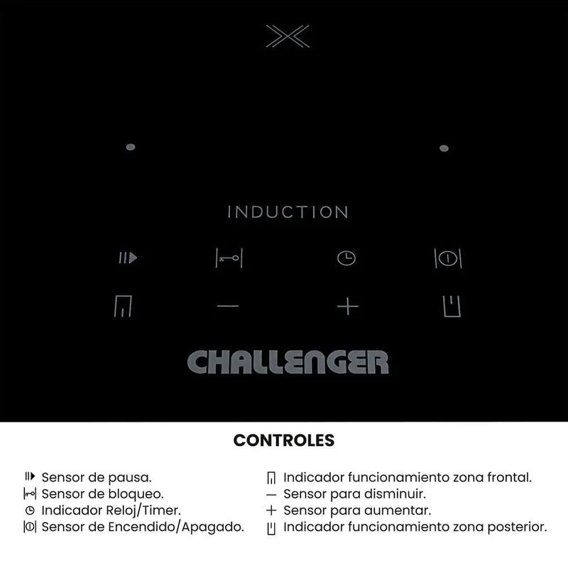 Estufa Empotrar De Inducción 2 Puestos 30cm 220v Challenger Sl6030