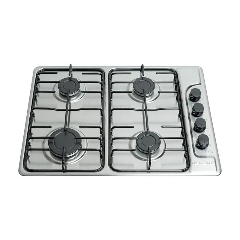 Estufa Empotrar Inox 4 Puestos 58.5cm Gas Natural Challenger Sp6043