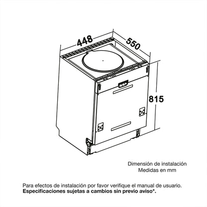 Lavavajillas Panelable 10 Servicios Acero inoxidable Challenger, Color Gris