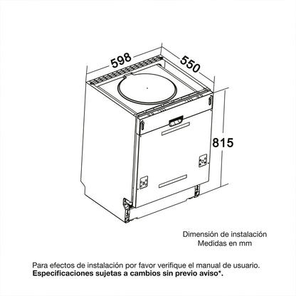 Lavavajillas Panelable 14 Servicios Acero inoxidable Challenger, Color Gris