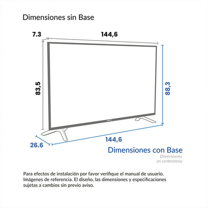 Televisor 65 Pulgadas Webos Challenger, Color Negro