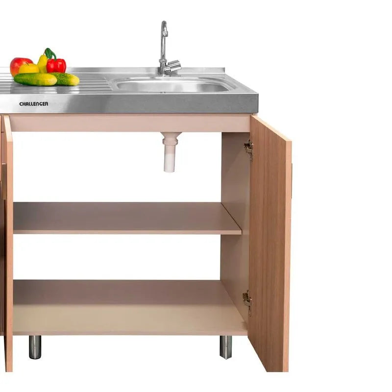 Mueble Base Para Cocina 180cm 3 Cajones 3 Puertas Challenger Sa22180 Acandi