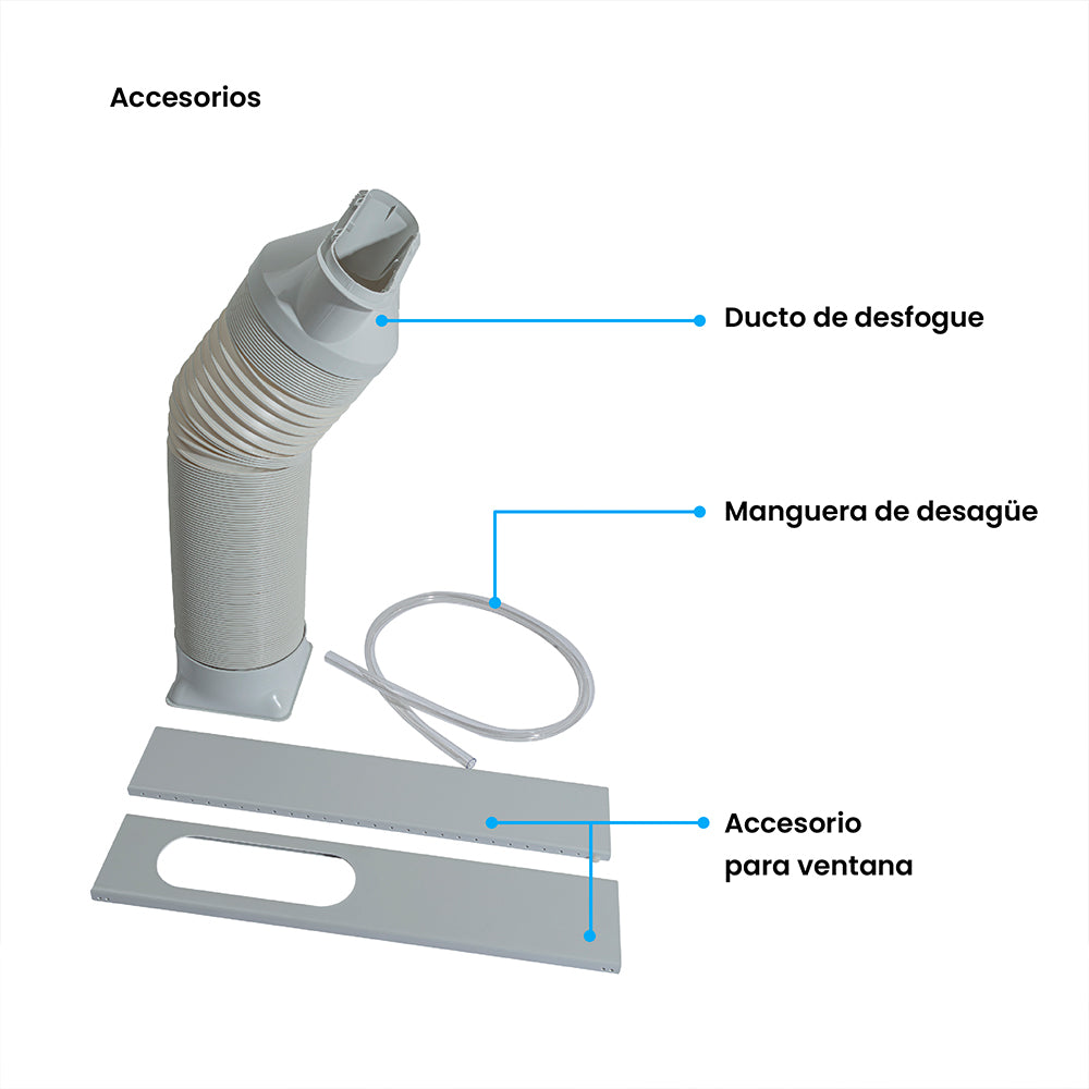 Aire Acondicionado Portátil 12000 Btu 115v Challenger, Color Blanco