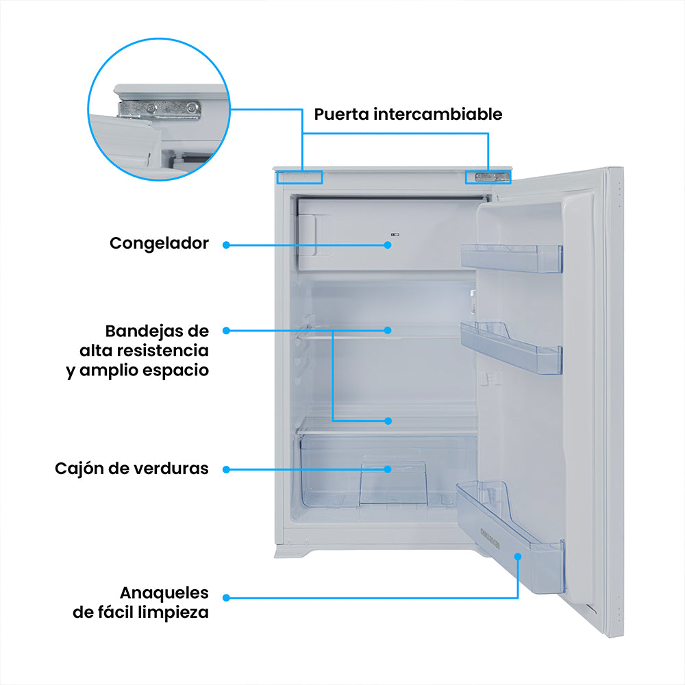 Nevera Panelable Inverter CP 122 Litros Brutos Challenger
