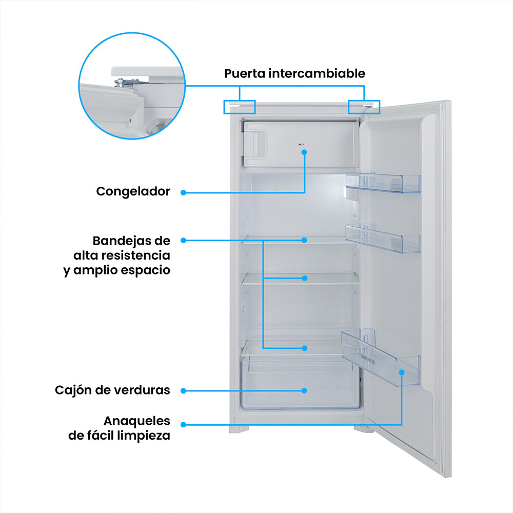 Nevera Panelable Inverter CP 185 Litros Brutos Challenger